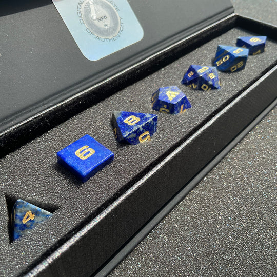 Lapis Lazuli 7-Piece Gemstone Dice Set