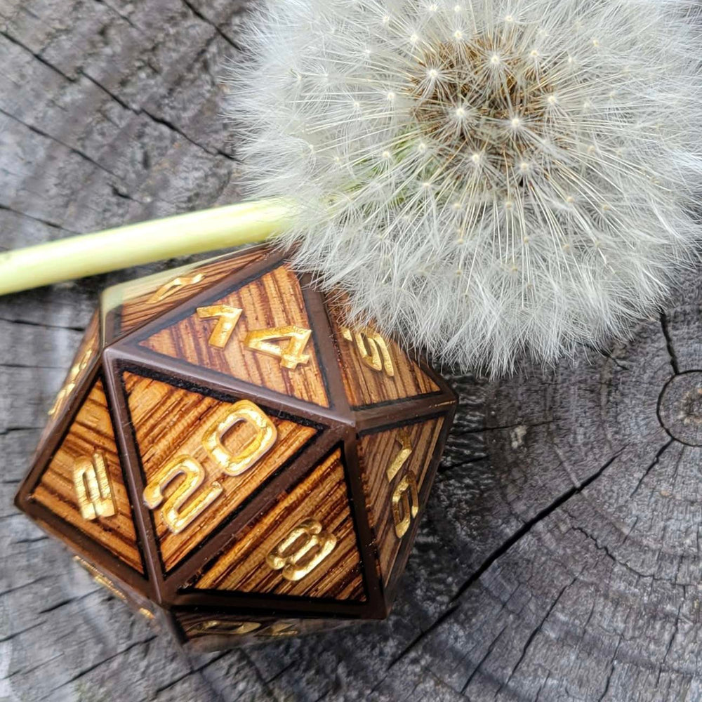Zebrawood 34mm D20 Chonk