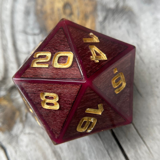 Purpleheart 34mm D20 Chonk