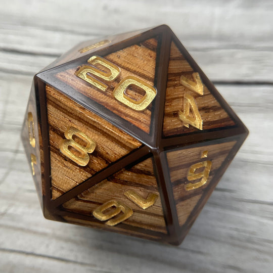 Zebrawood 34mm D20 Chonk