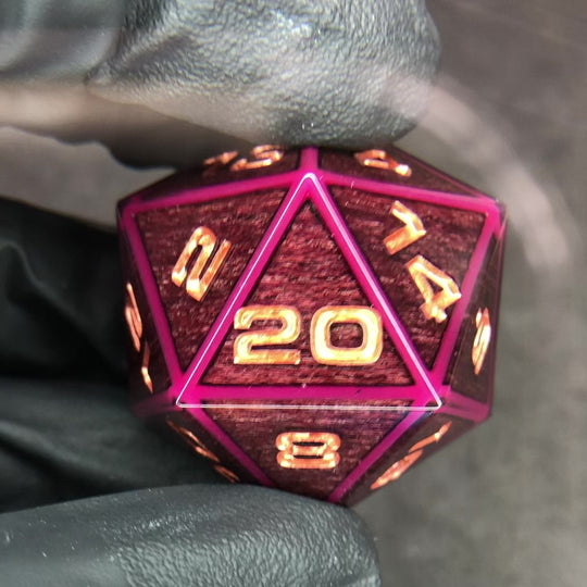 Purpleheart 34mm D20 Chonk