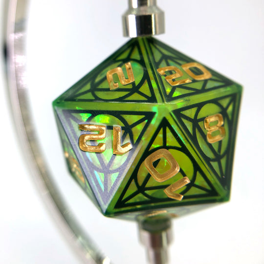 Chartreuse Cathedral 34mm D20 Chonk