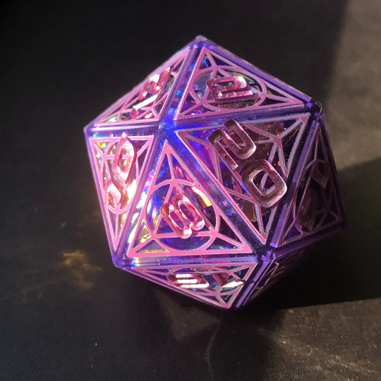 Fuchsia Cathedral 34mm D20 Chonk