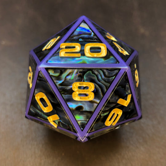 Abalone Shell Lavender Edition 34mm D20 Chonk
