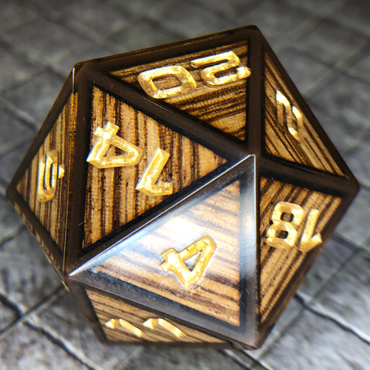 Zebrawood 34mm D20 Chonk