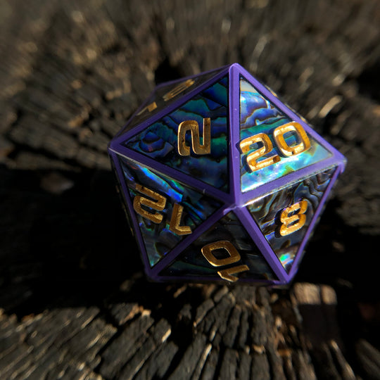 Abalone Shell Lavender Edition 34mm D20 Chonk