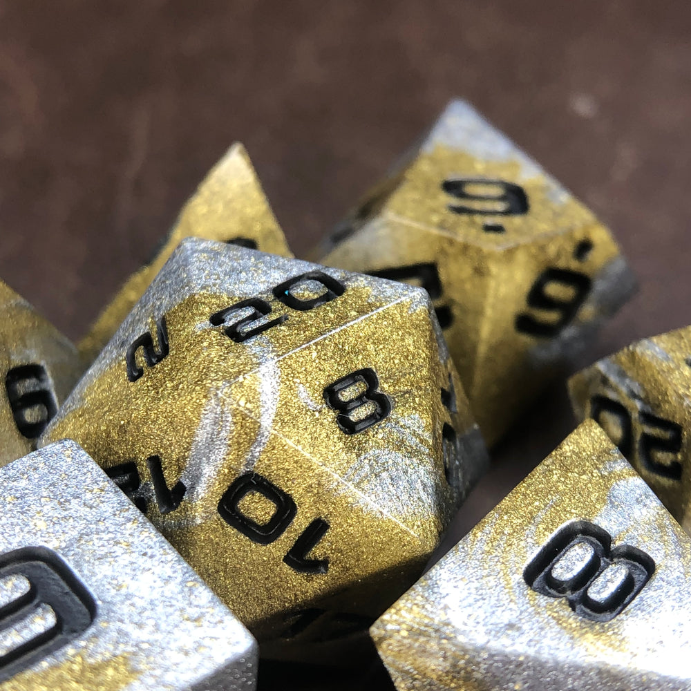 Cold Cast Alloy 7-Piece Polyhedral Dice Set