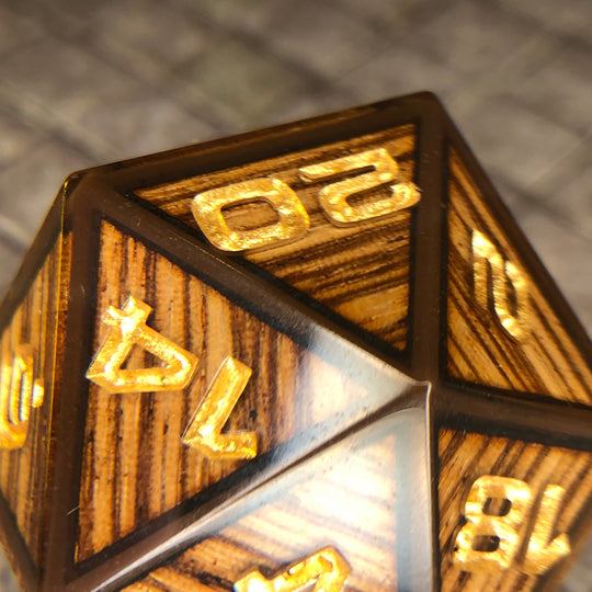 Zebrawood 34mm D20 Chonk