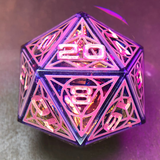 Fuchsia Cathedral 34mm D20 Chonk