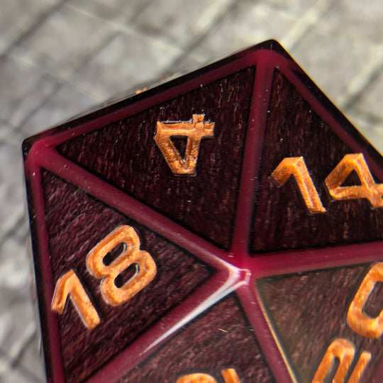 Purpleheart 34mm D20 Chonk