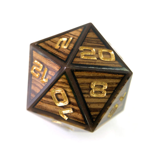 Zebrawood 34mm D20 Chonk