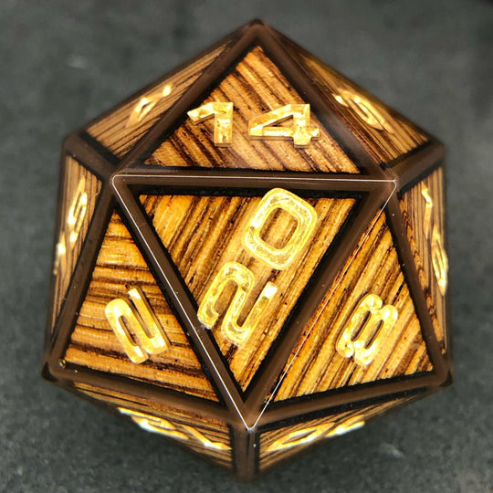 Zebrawood 34mm D20 Chonk