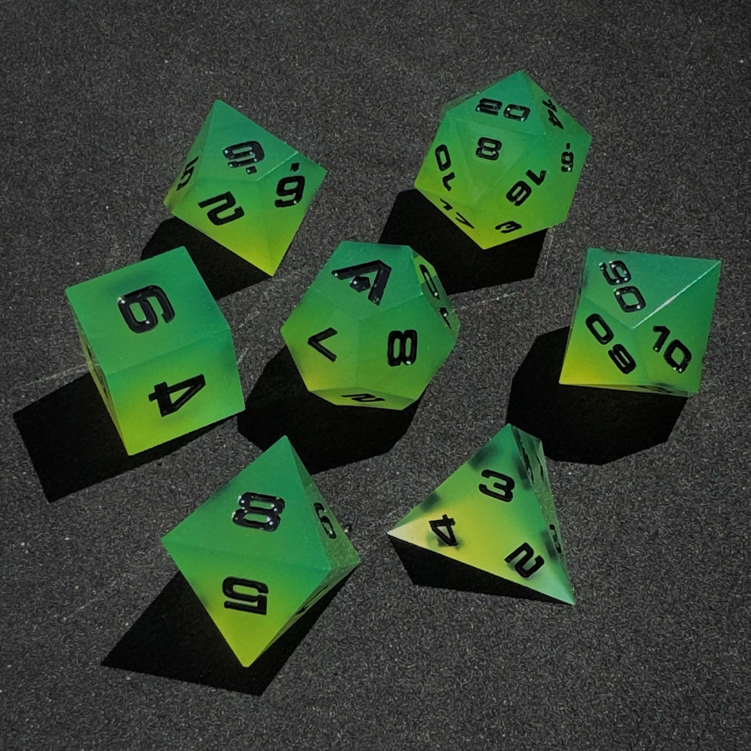 Solar Flux 7-Piece Resin Dice Set