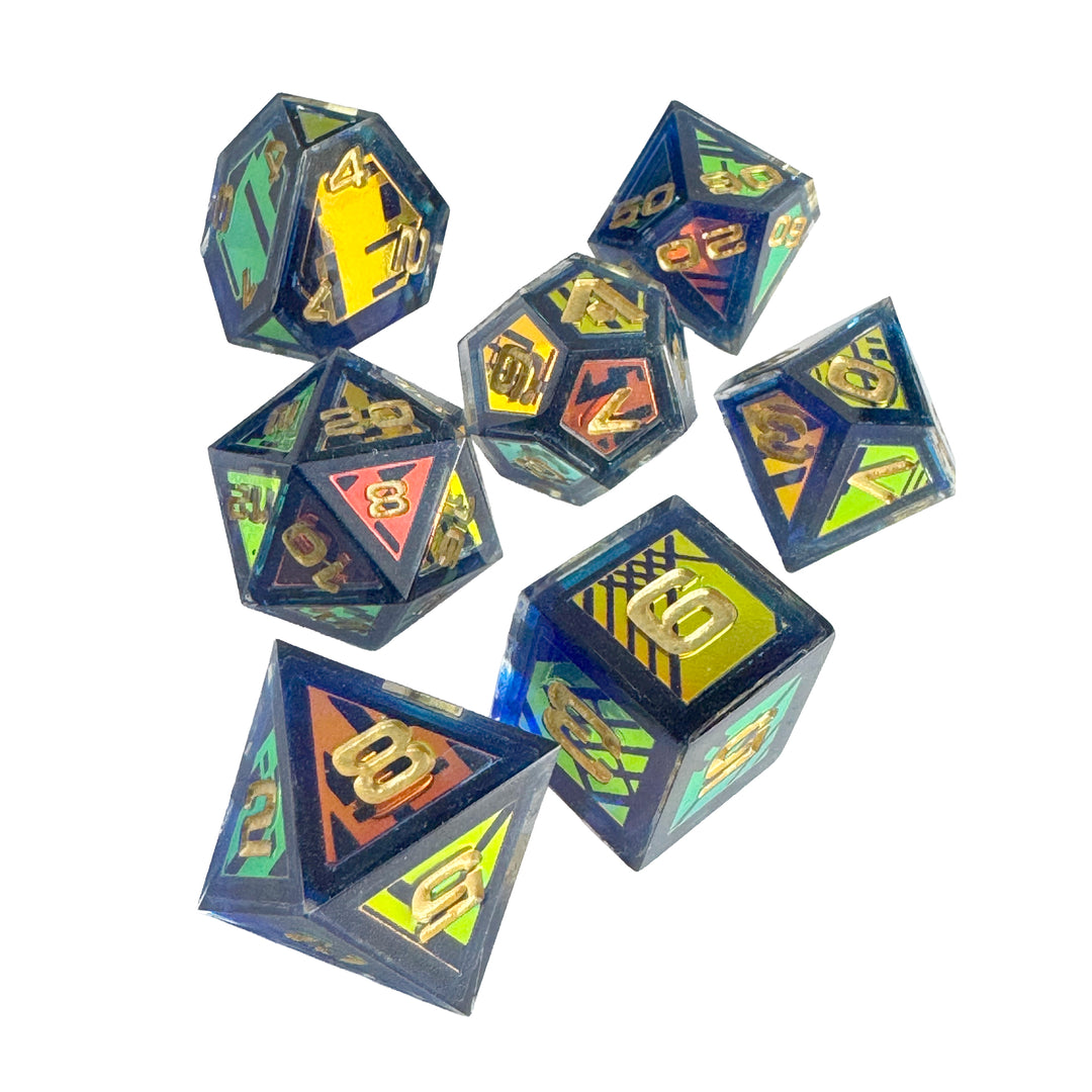 Isolinear 7-Piece Resin Dice Set