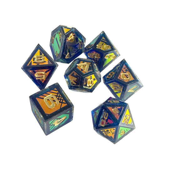 Isolinear 7-Piece Resin Dice Set
