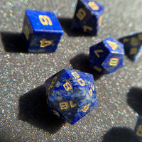 Lapis Lazuli 7-Piece Gemstone Dice Set