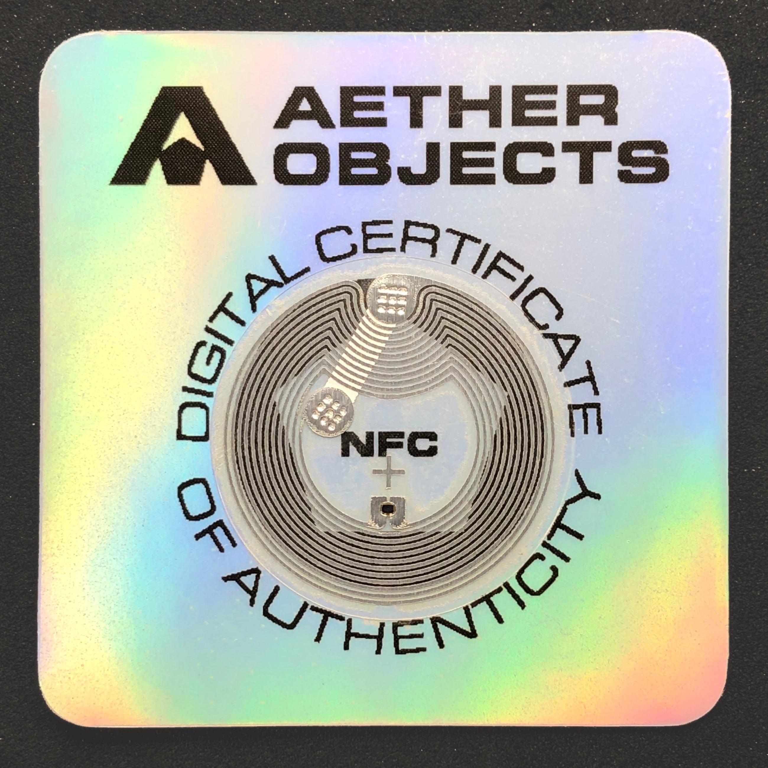 Aether Objects Digital Certificate of Authenticity