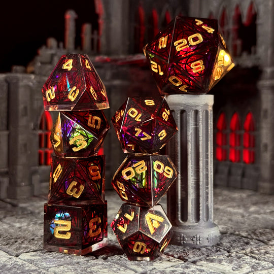 Crimson Cathedral Dice Set