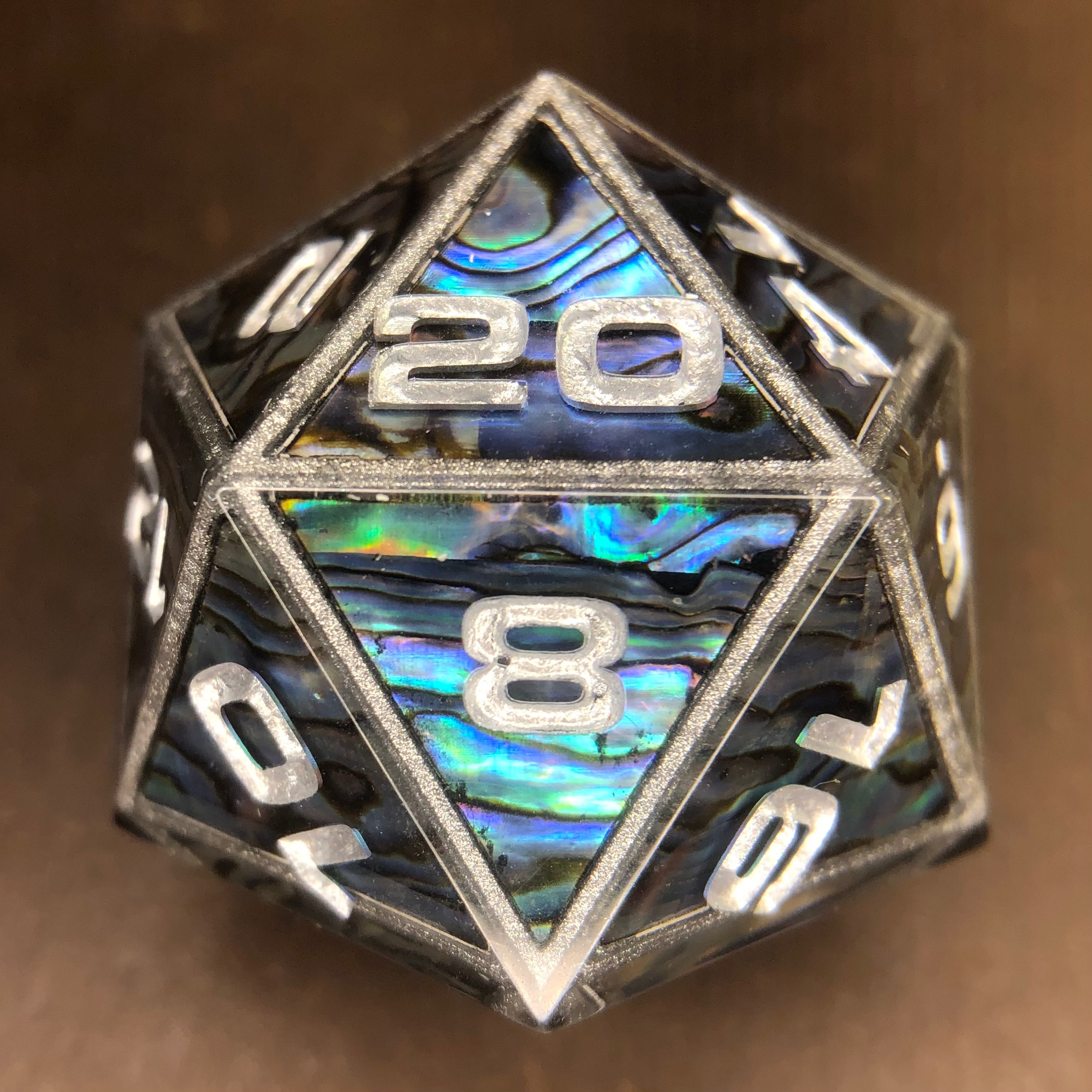 Aether Shell Abalone Shell 34mm D20 Chonk – Aether Objects