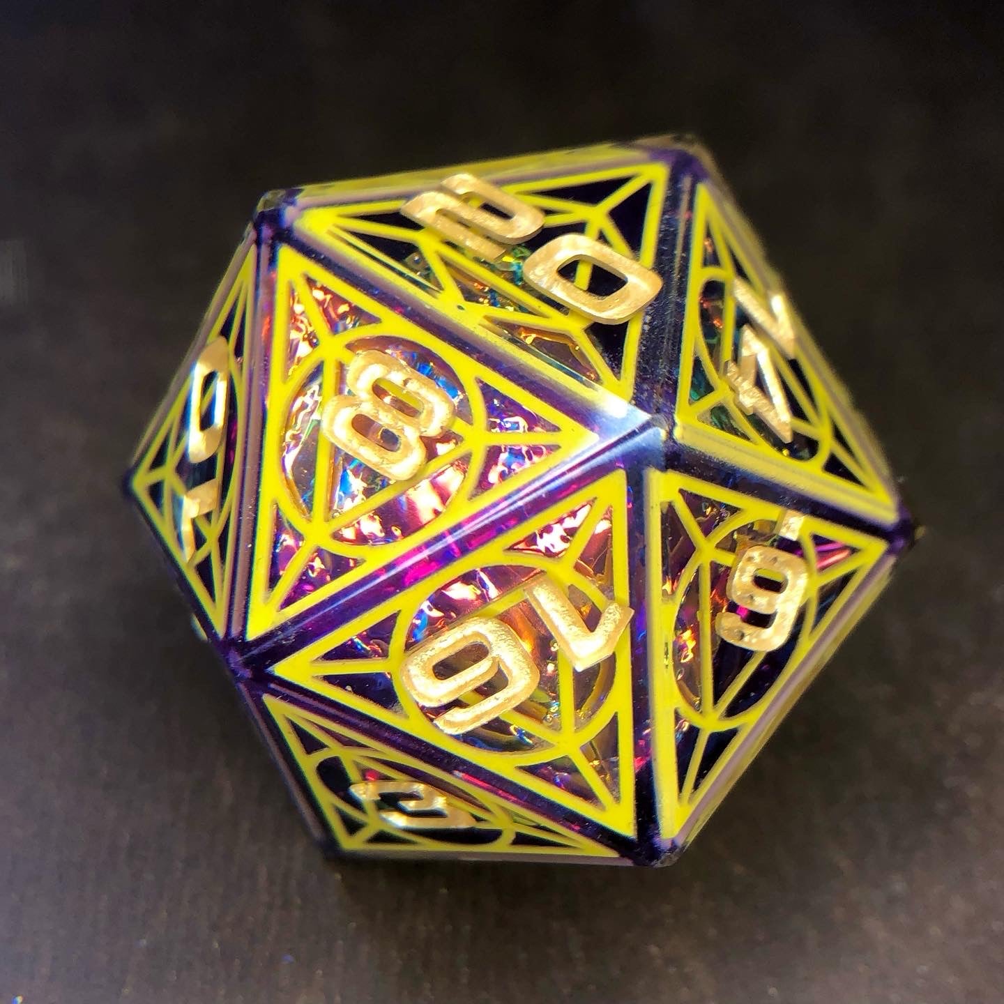 Canary Cathedral 34mm D20 Chonk