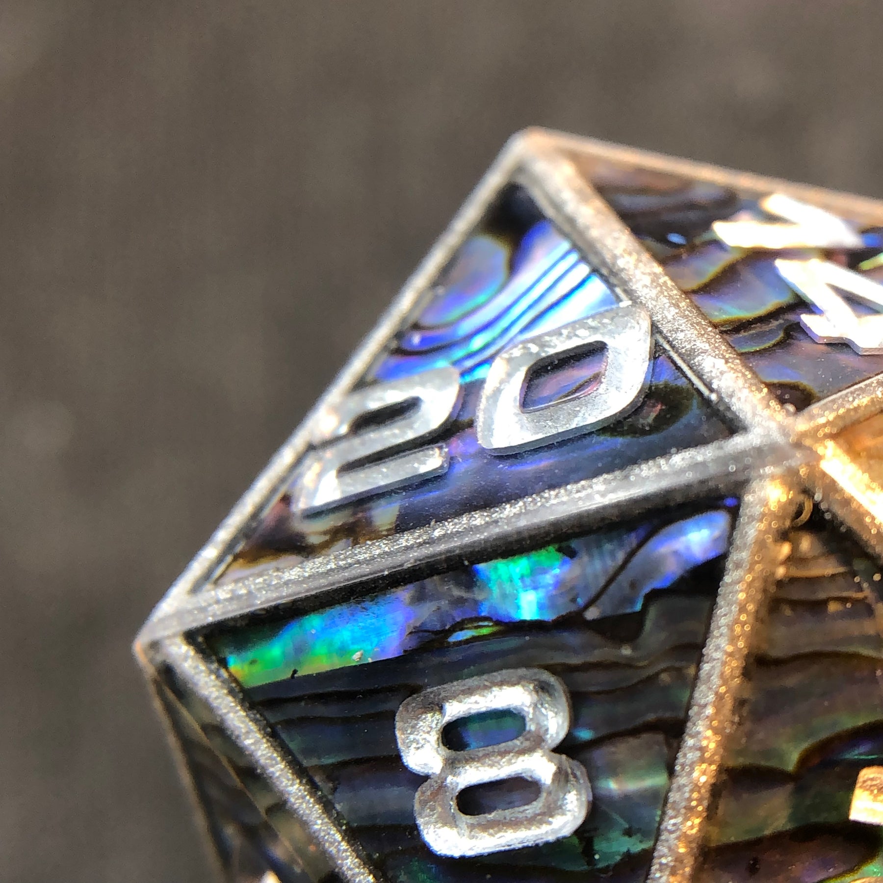 Aether Shell Abalone Shell 34mm D20 Chonk – Aether Objects