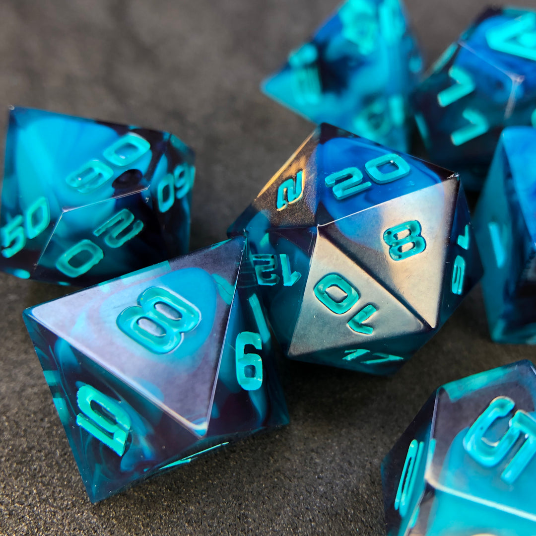 Ignis Fatui 7-Piece Polyhedral Dice Set